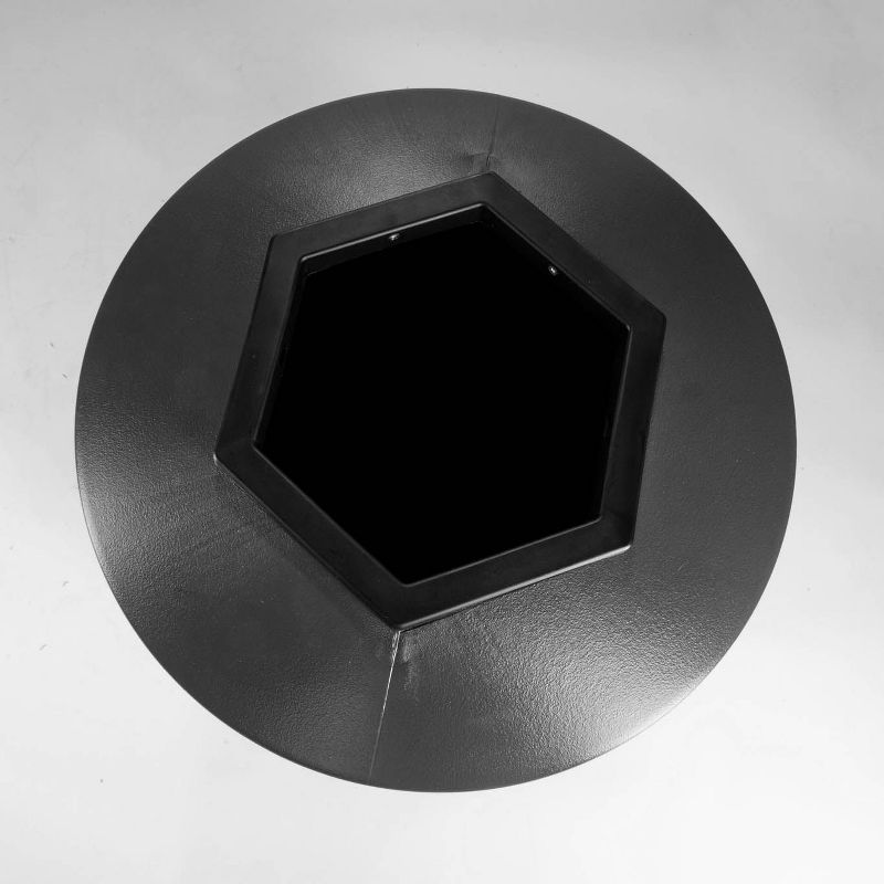 Commercial Zone 730101 Round Open-Top Large 45 Gallon Waste Trash Container Bin, 22 Inch Diameter, Black