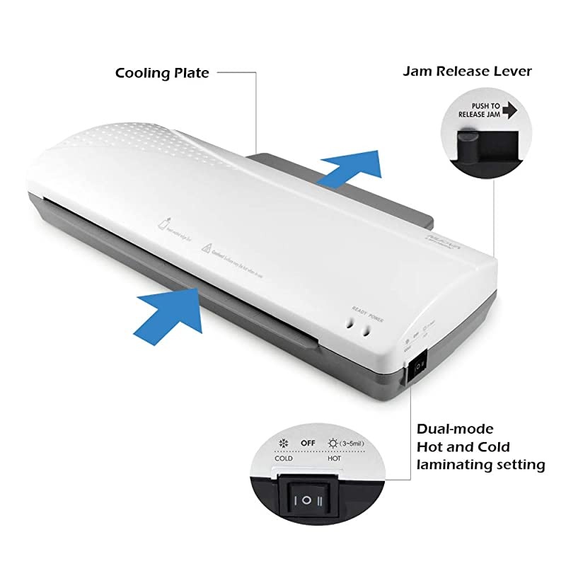LM1380HC Dual Mode Thermal & Cold Laminator, 13" Max Width, Quick Warm-Up, White