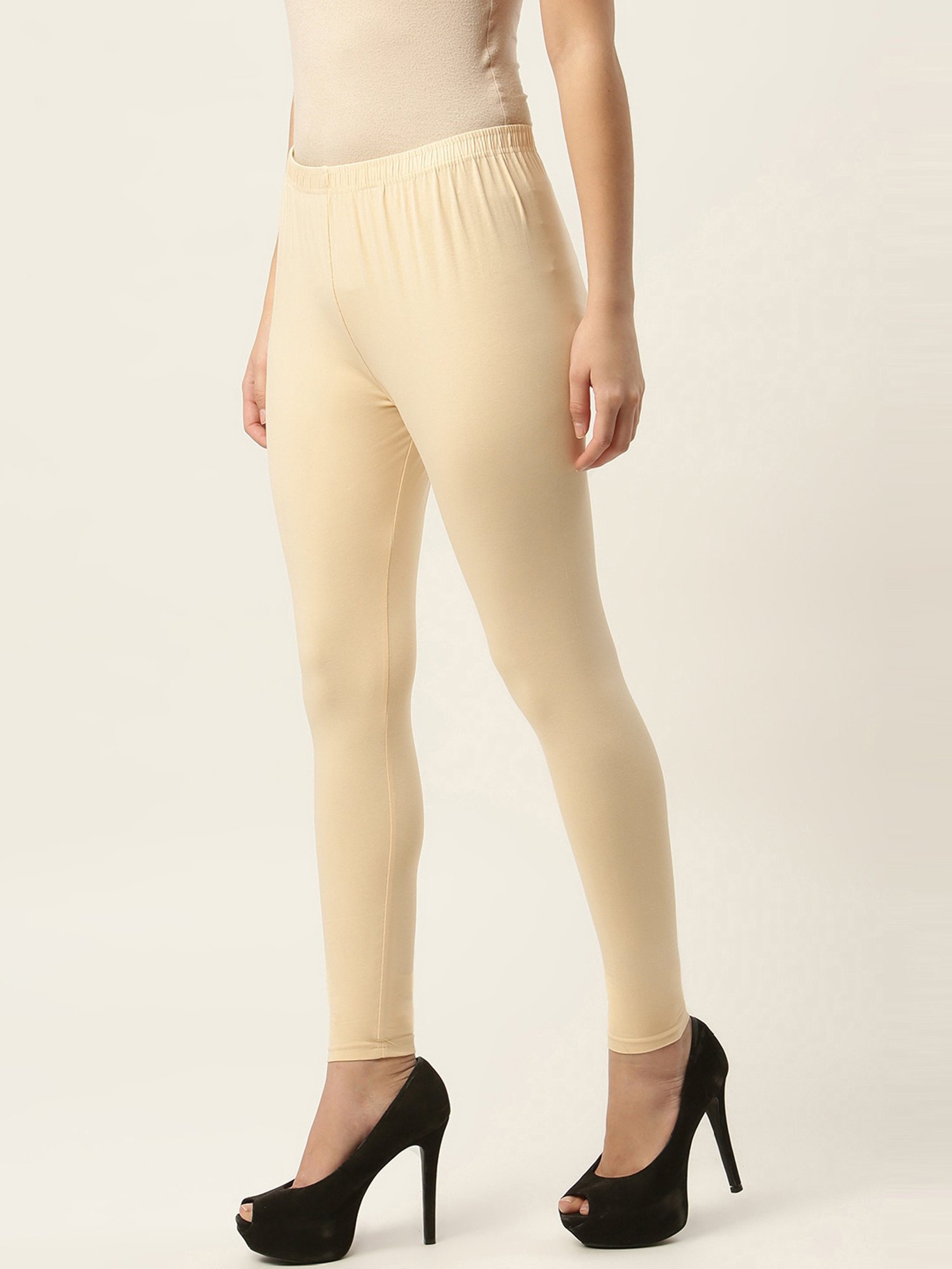 Ms.Lingies Cream Cotton Leggings