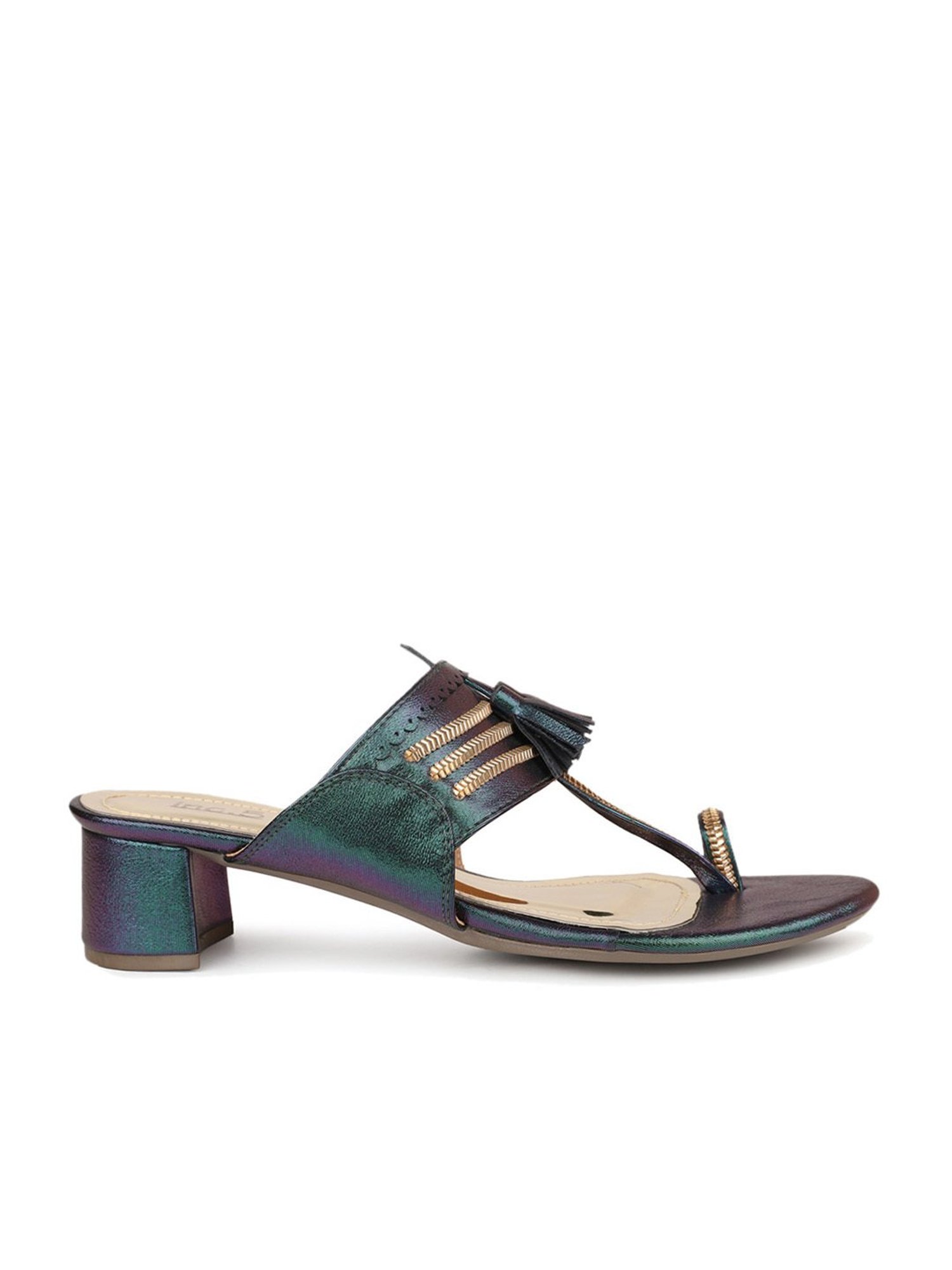 Inc.5 Women's Green Toe Ring Sandals