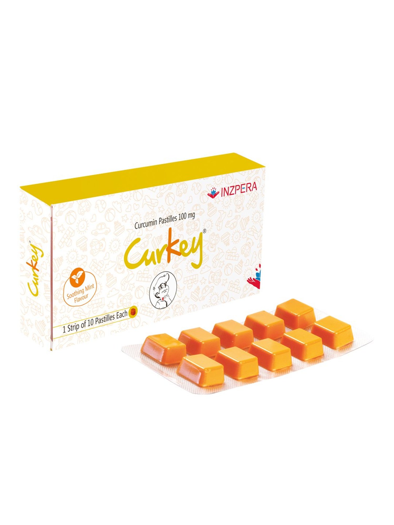 Curkey Curcumin Pastilles (Soothing Mint Flavour) - Pack of 3