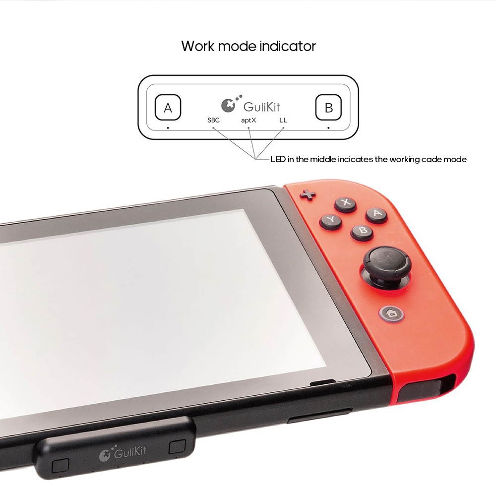 Gulikit NS07 BT Wirelessly Audio Adapter or Type-C Transmitter Compatible with Ninten-do Switch