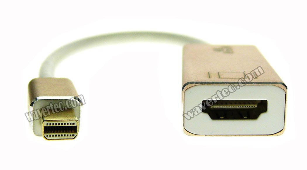 4K Ultra HD Thunderbolt Mini Displayport Male to HDMI Female Adapter Cable Converter Connector HDMI 2.0 3D for MacBook Pro MacBook Air to HDMI HDTV Display Projector Short Cable