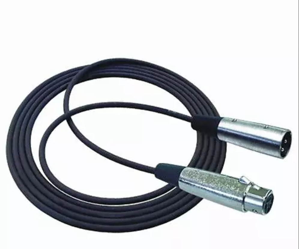 XLR Male to Female Microphone Cable - 20 Feet, Black