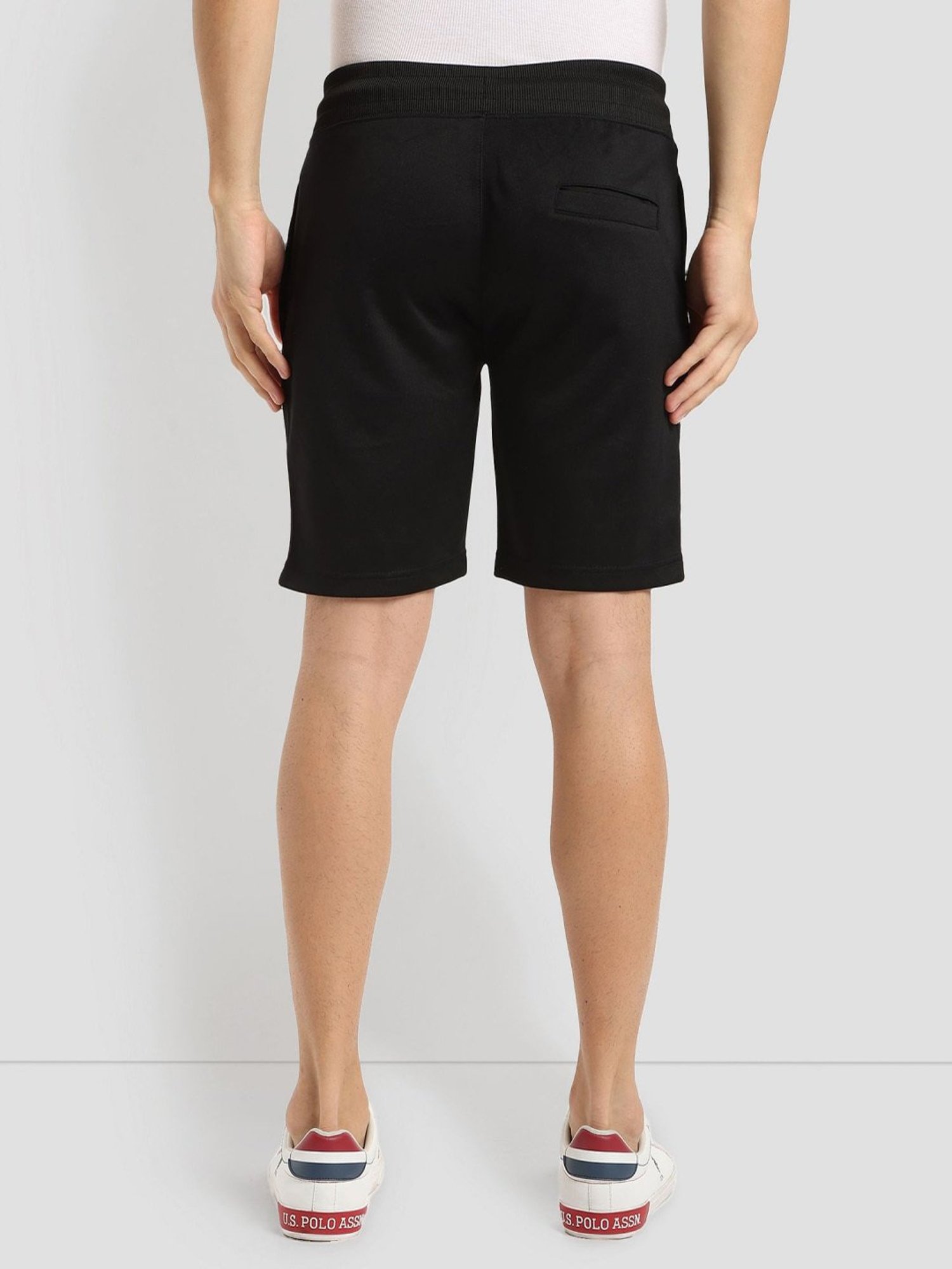 U.S. Polo Assn. Black Slim Fit Sports Shorts
