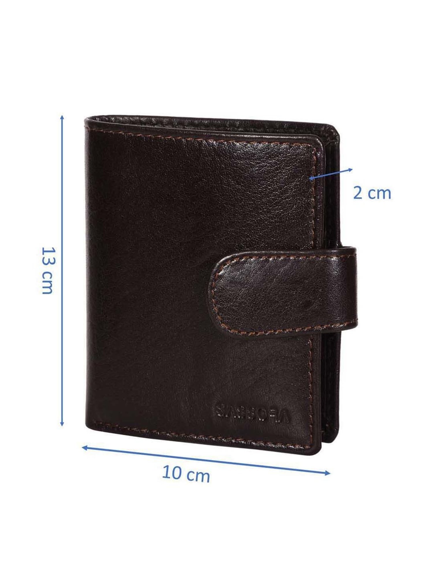 SASSORA Brown Casual Leather Rfid Bi-Fold Wallet for Men