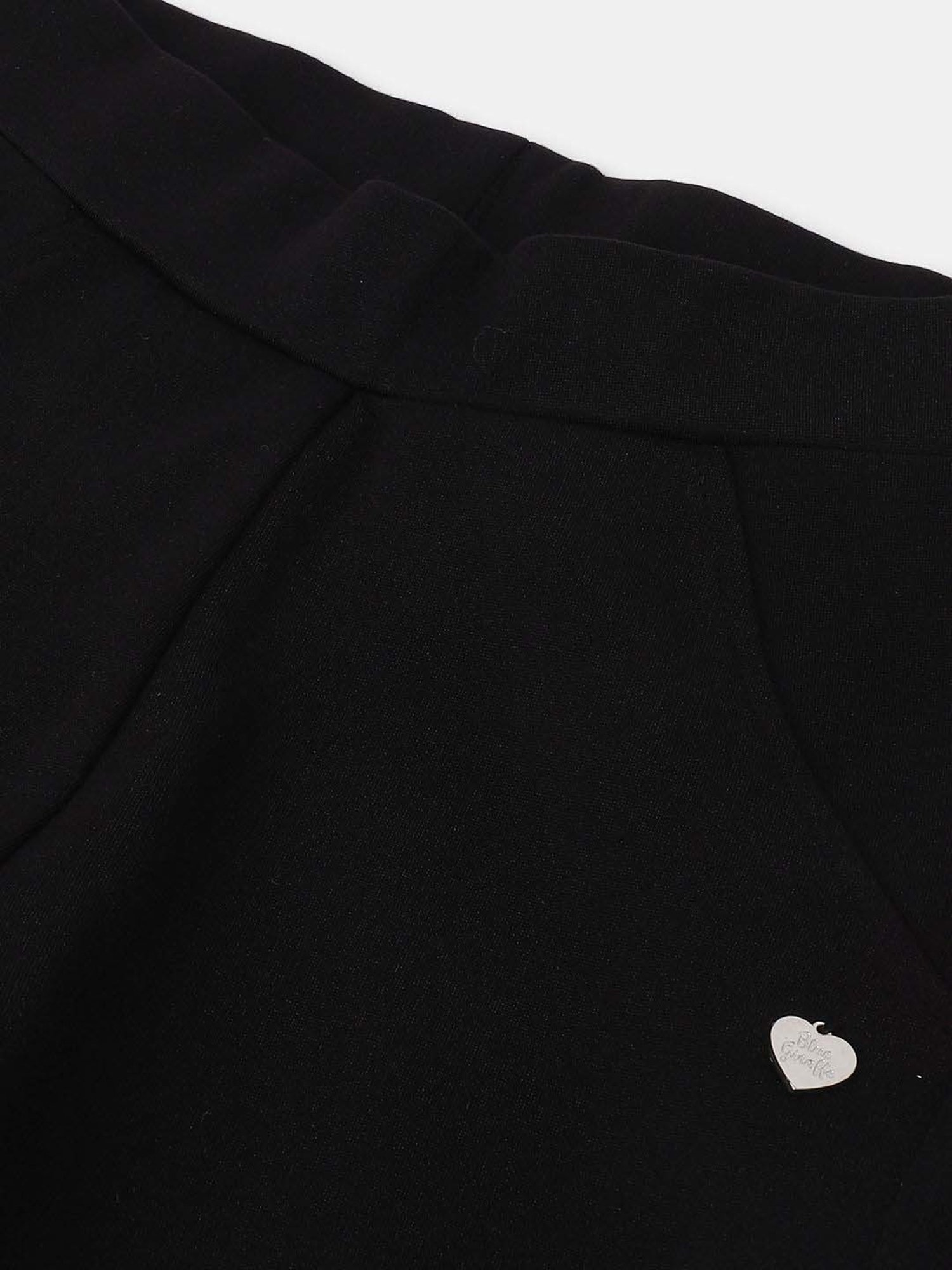 Blue Giraffe Girls Black Solid Jeggings