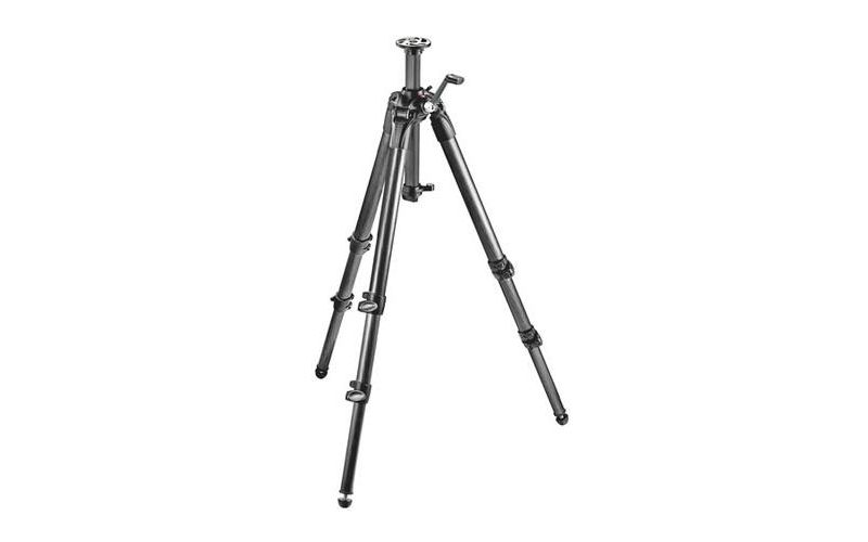 Manfrotto 057 3-Section Carbon Fiber Tripod with Geared Column, Max Height 61 , Supports 26 lbs.