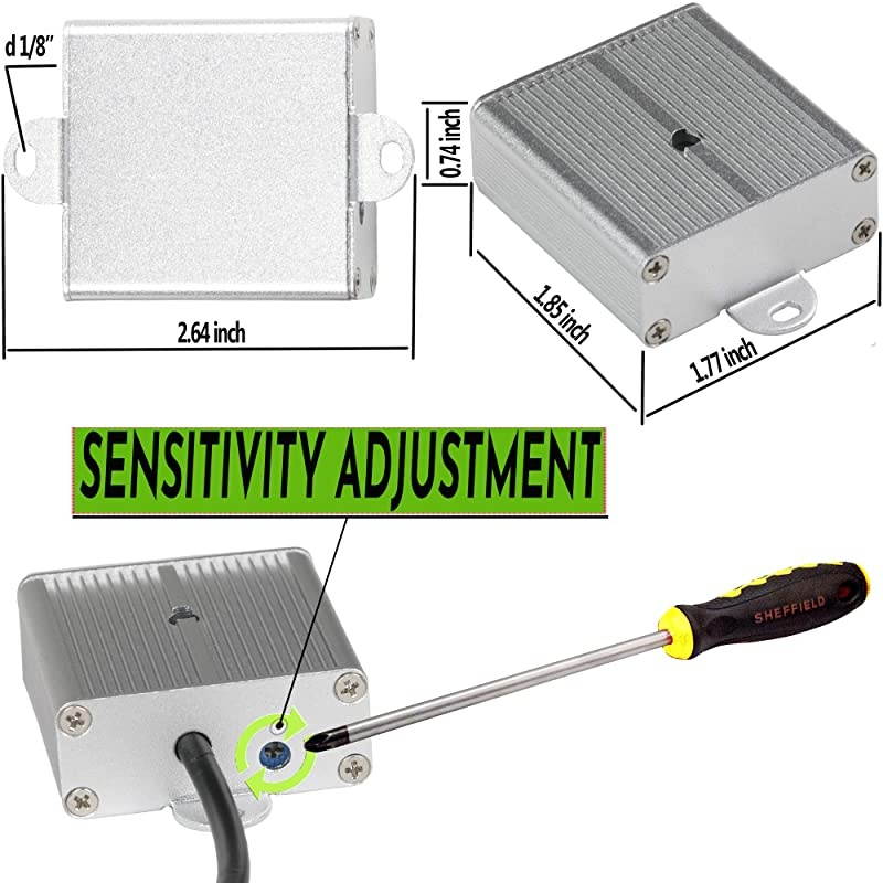 Microphone Security Microphone Audio Outdoor Gift RCA Tiny Surveillance Microphone DVR High Sensitive Preamp Amplified Pickup Device Mic External Camera Sound Waterproof Best Metal Case