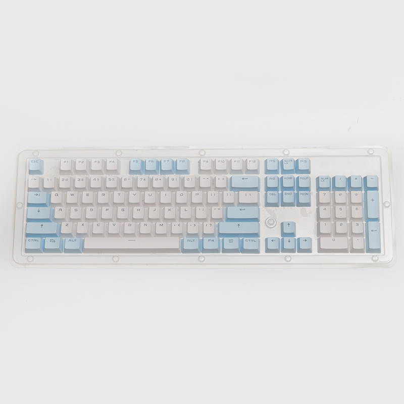 Royal Kludge RK 104 Durable PBT Keycaps Keycaps for Mechanical Keybpoard,High Translucency( Blue/White)