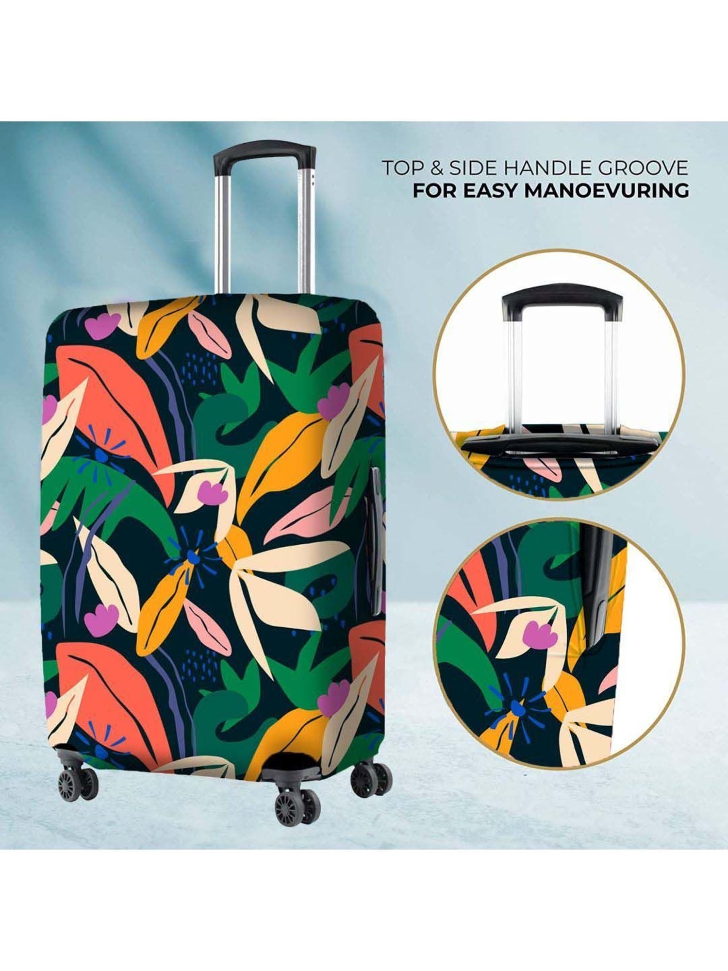 Nasher Miles Polyester 75 cm (28 Inch) Large Protective Luggage Cover - Jungle Design