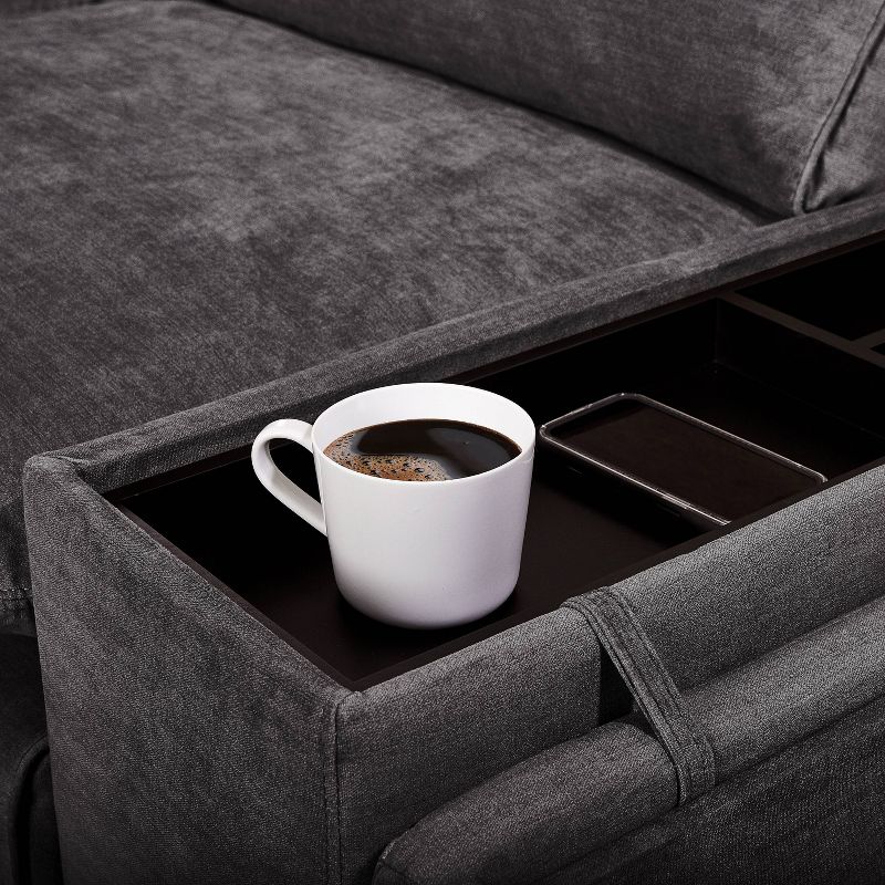 Symphony Sectional Modular Storage Sofa Charcoal - Finch