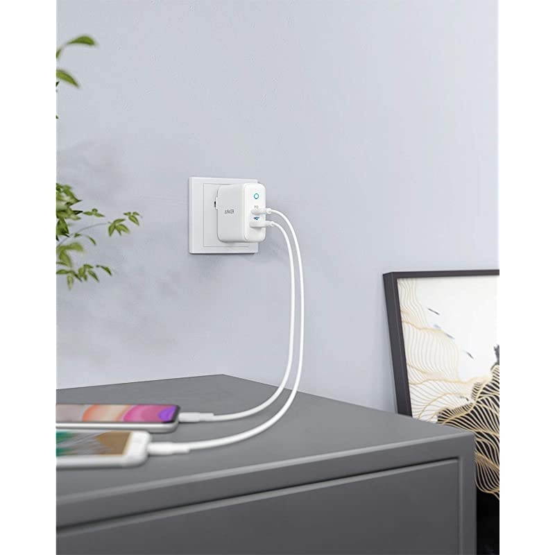 iPhone 12 Charger  30W 2 Port Fast Charger with 18W USB C Power Adapter Foldable PowerPort PD 2 for iPhone 1212 Mini 12 Pro 12 Pro Max 11 XXRXS iPad Pro Pixel Galaxy