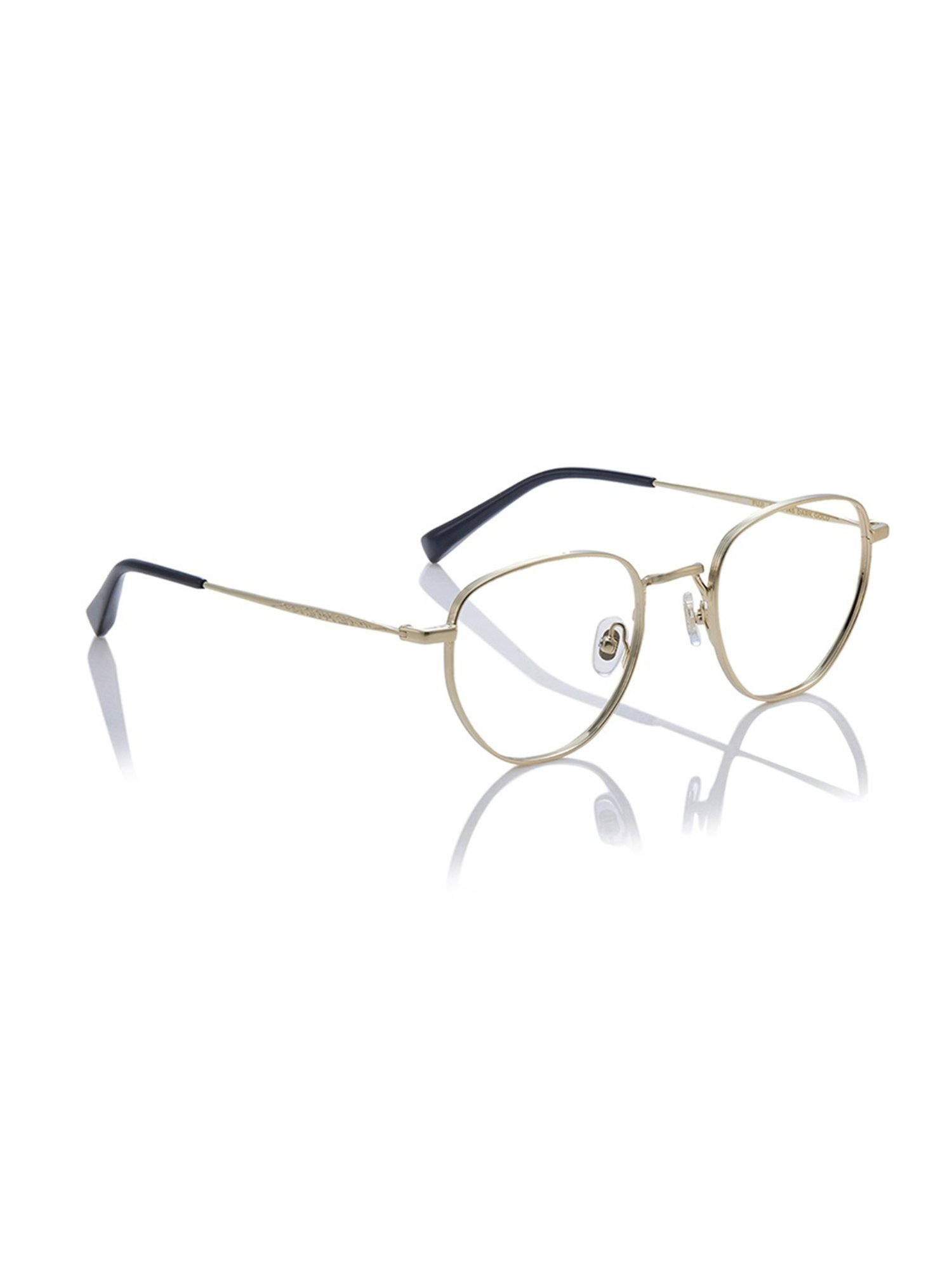 Shisen Fox Fuji Dark Gold Round Unisex Blue Filter Computer Lenses -50 mm