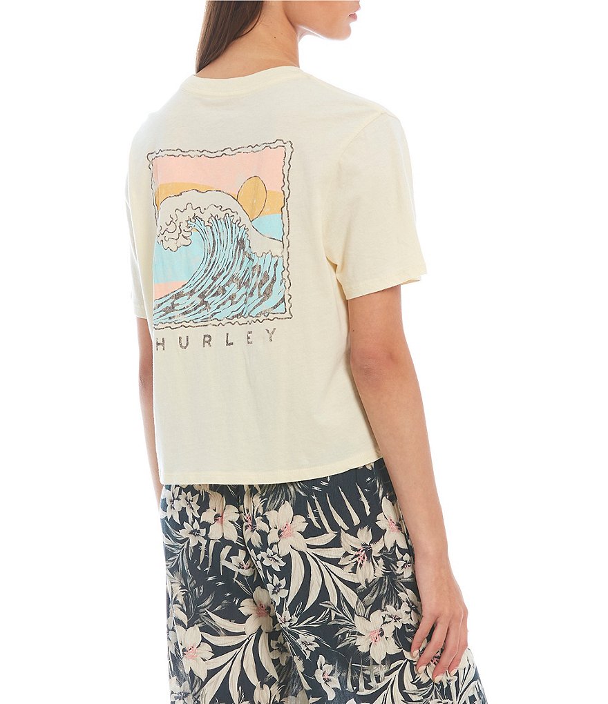 Hurley Waves For Days Short-Sleeve Cropped Jersey Tee