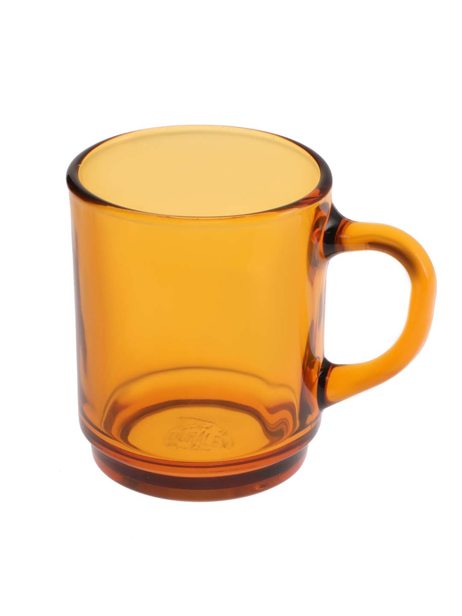 Duralex 'Versailles' Orange Glass 10.5 cm Mug (0.26 L) - Set of 6