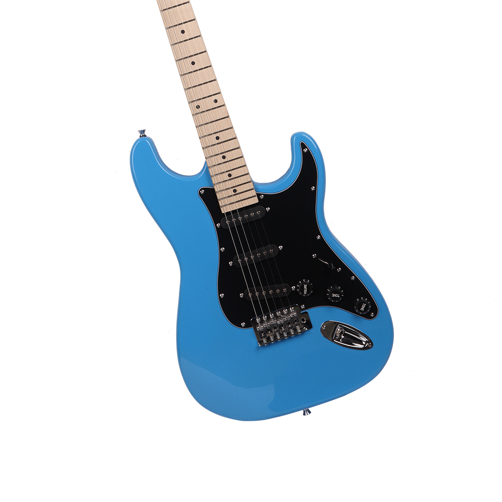 Glarry GST Stylish Electric Guitar Kit with Black Pickguard Sky Blue