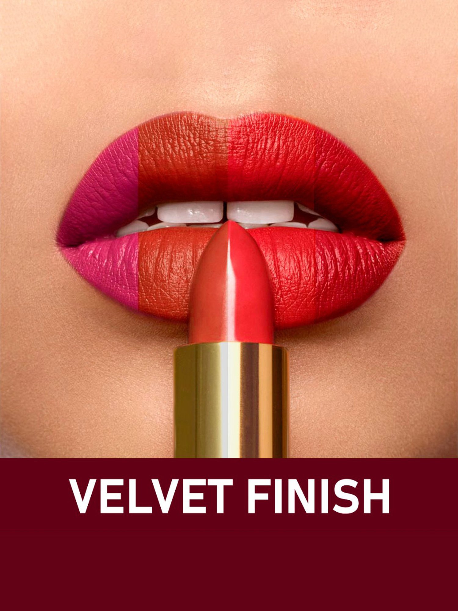 Half N Half My Color Velvet Texture Matte Lipstick Lady Red - 3.8 gm