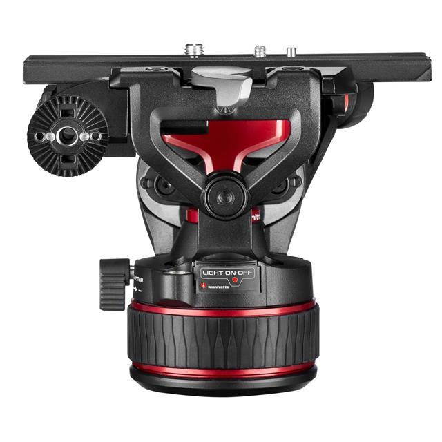 Manfrotto 612 Nitrotech Fluid Video Head, Al Twin Leg Tripod & Ground Spreader