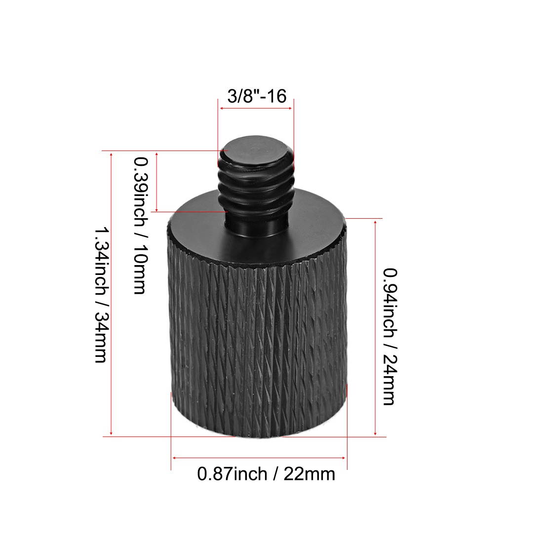 3/8&rdquo; Male To 5/8" Female Threaded Screw Adapter For Microphone Tripod Stand 2pcs