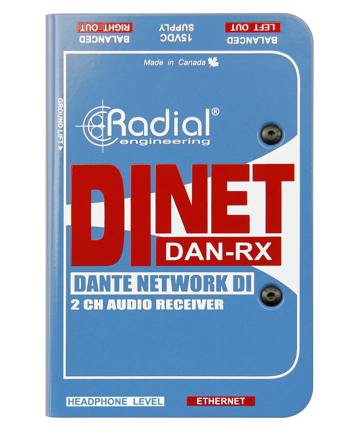 Radial DiNET DAN-RX 2-Channel Dante Network Receiver