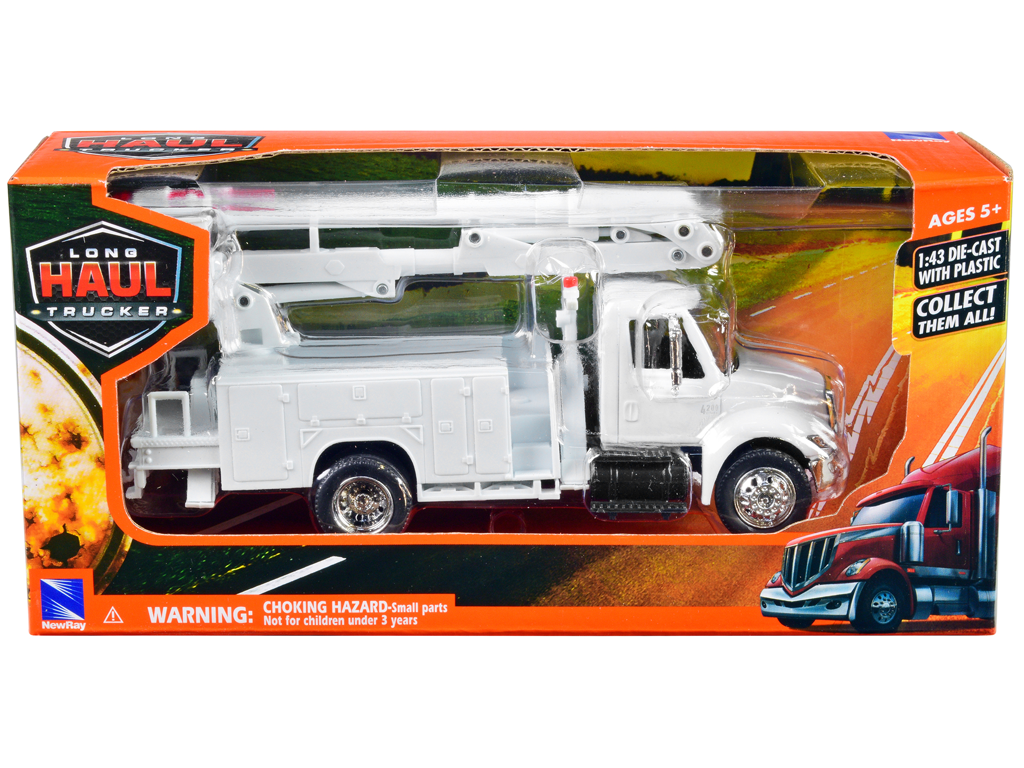 International DuraStar Flatbed Truck White "Elite Transport" Series 1/64 Diecast Model by Maisto
