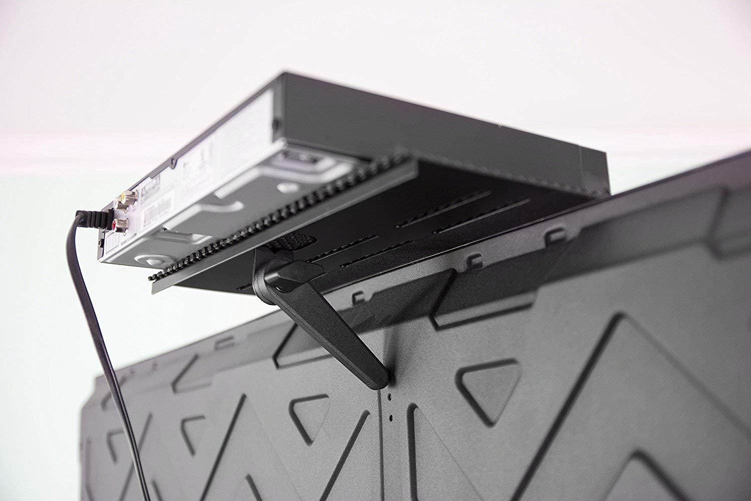 Mount Plus MP-APM-05-01 Top Shelf TV Mounting Bracket 12-inch Wide Platform | Holds Speaker, Streaming Device, Game Console, and More