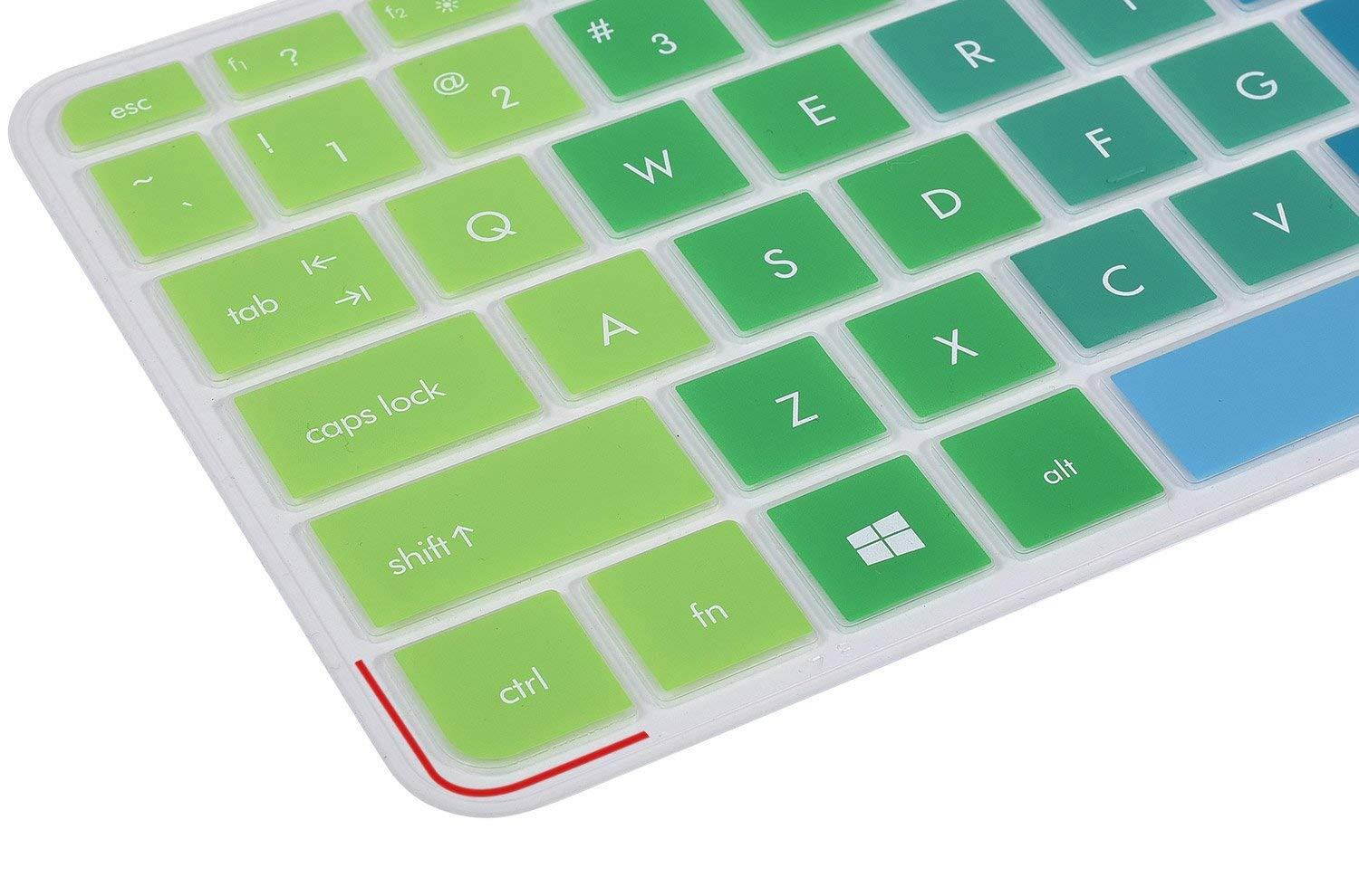 CaseBuy Keyboard Skin for 15.6" HP Pavilion 15-ab 15-ac 15-ae 15-af 15-an 15-ak 15-au 15-aw 15-ax 15-ay 15-ba 15-bc 15-bk US Layout - Compatible Model in the product description(Rainbow)