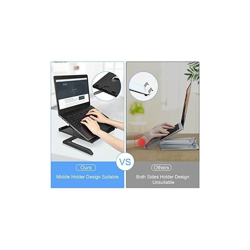 Laptop Stand, Multi-Angle Adjustable Portable Foldable Laptop Stand with Heat-Vent, Ergonomic Laptop Stand Riser for Desk Compatible with MacBook, Air, Pro, Surface Laptop up to 17 inches