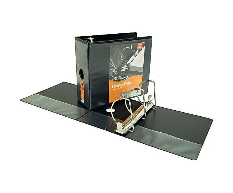 Moldex Ultra Duty D-Ring View Binder w/Extra-Durable Hinge 5" Cap Black 86651