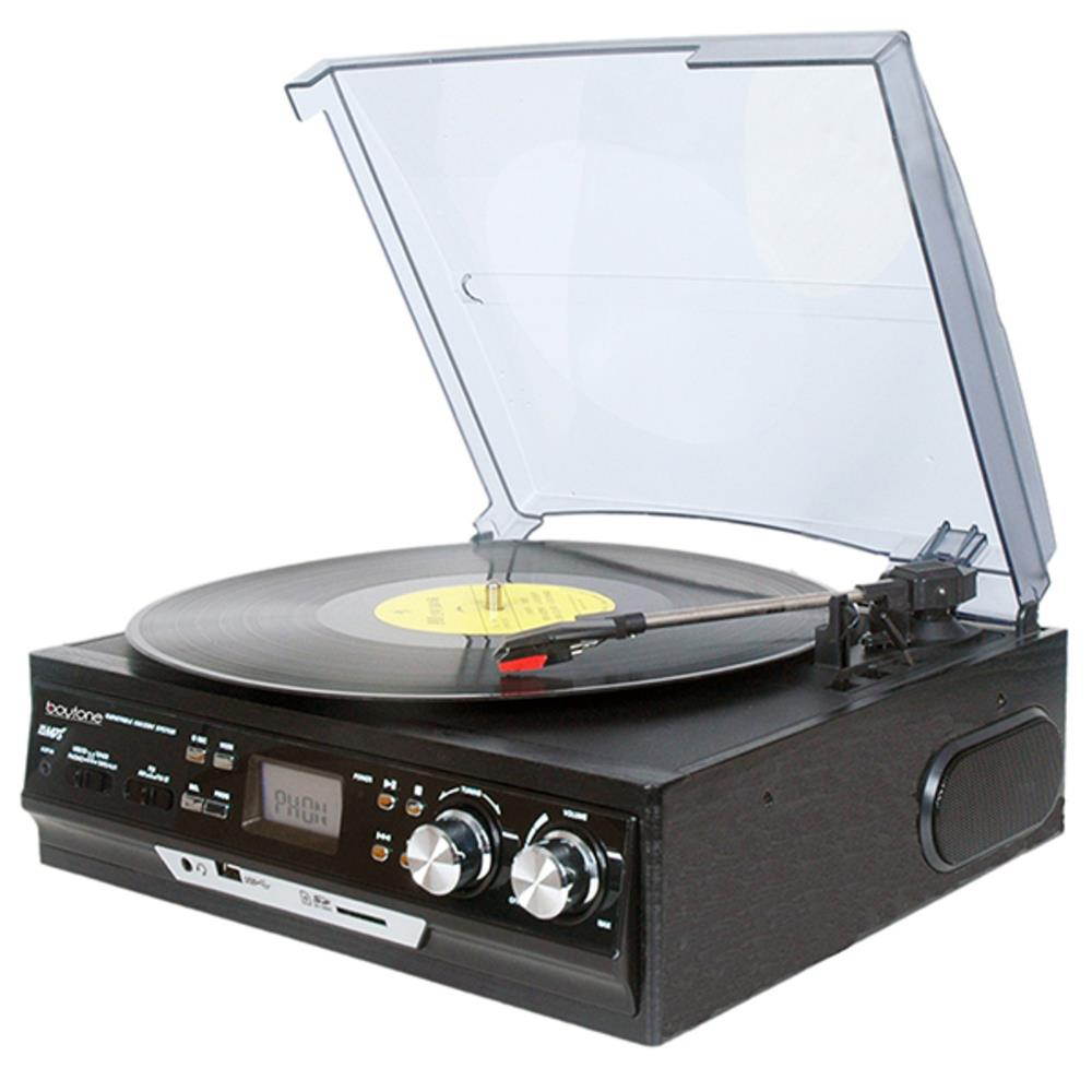 Boytone BT-17DJB Multi RPM Turntable, Black