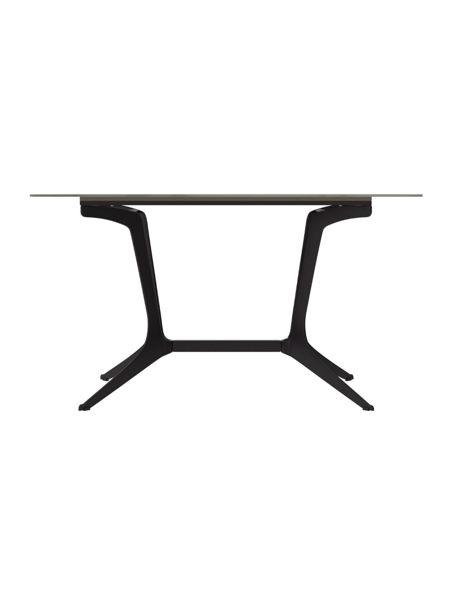 Godrej Interio Kosmic Black & White Ceramic 6 Seater Rectangular Dining Table