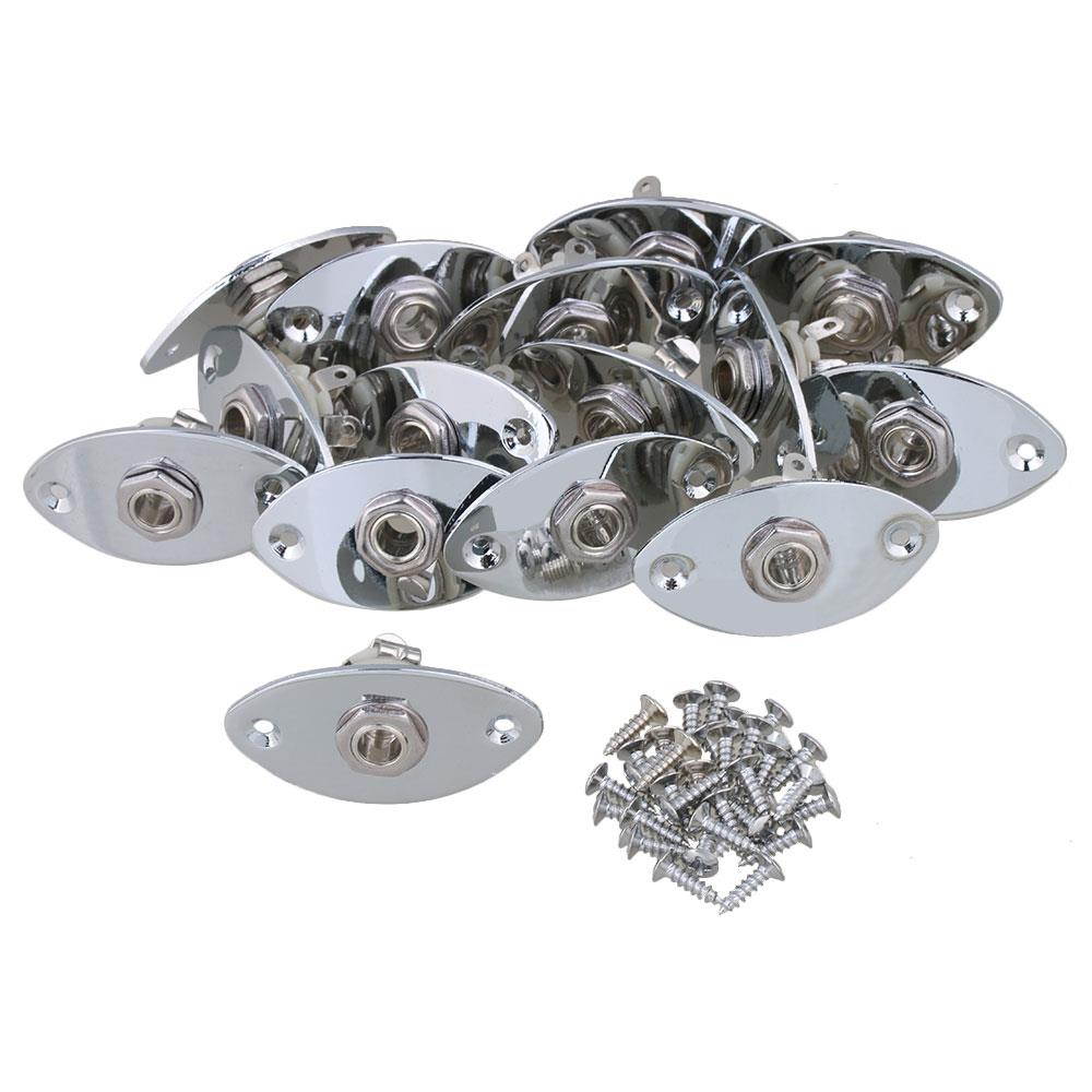 BQLZR Output Jack Plate Oval Mounting Screws for Electric Guitar Set of 20