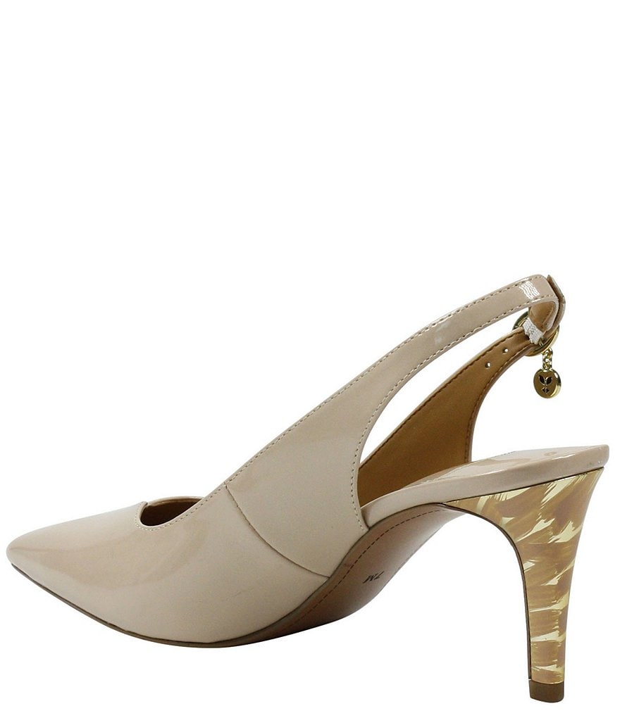 J. Renee Belamie Patent Slingback Pointed Toe Pumps