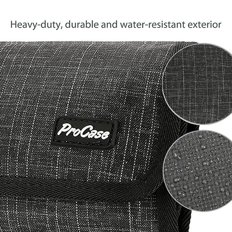 Accessories Bag Organizer, Universal Electronics Travel Gadgets Carrying Case Pouch for Charger USB Cables SD Memory Cards Earphone Flash Hard Drive &ndash;Black Plaid