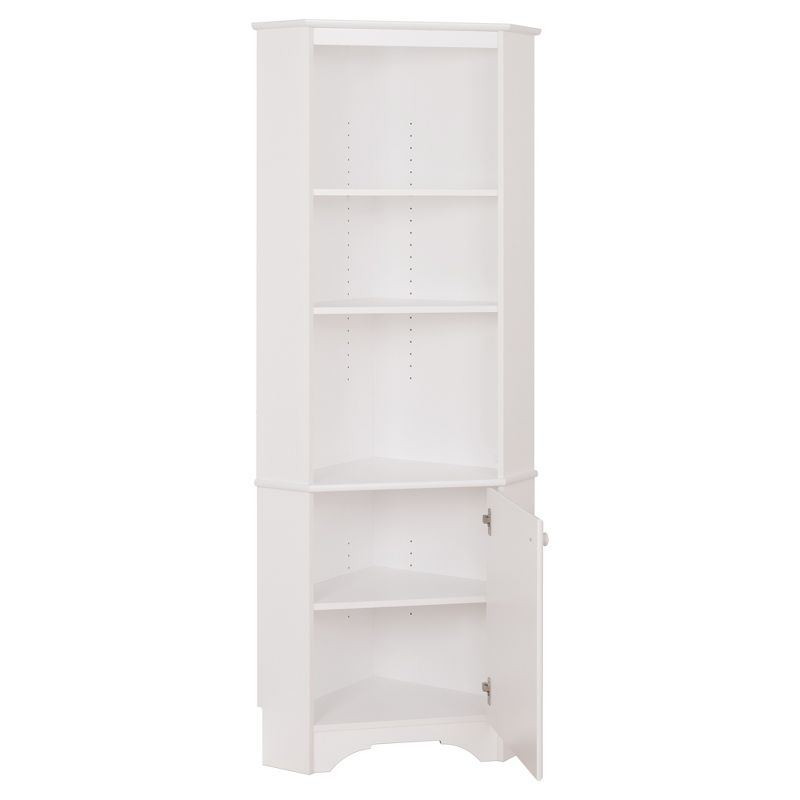 Elite Tall 1 - Door Corner Storage Cabinet - White - Prepac