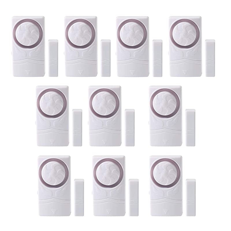 Door and Window Alarm for Home Wireless Alarm Security System Magnetic Alarm Sensor Time Delay Alarm Loud 110 dB 4in1 Mode Window Alarms 10 Pack