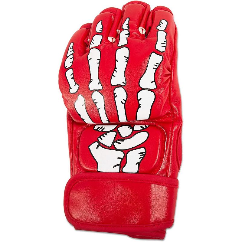 Okuna Outpost Red Half-Finger Boxing Gloves MMA Kickboxing Punching Mitts with Adjustable Wristband for Adults