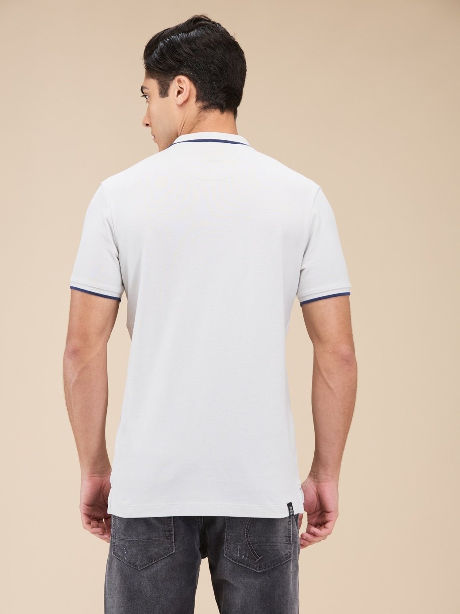 Being Human Grey Regular Fit Polo T-Shirt