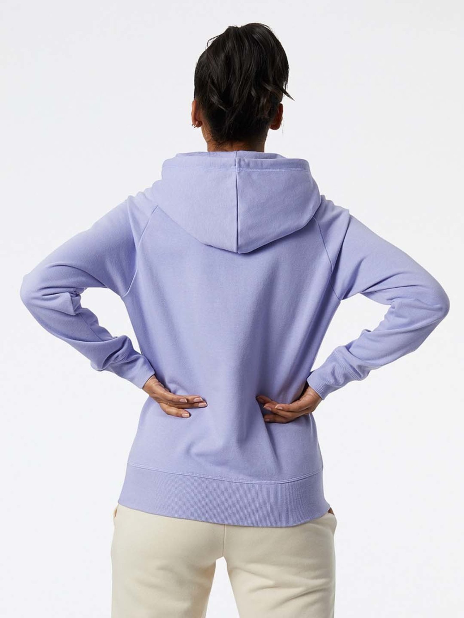 New Balance Purple Cotton Printed Sports Hoodie