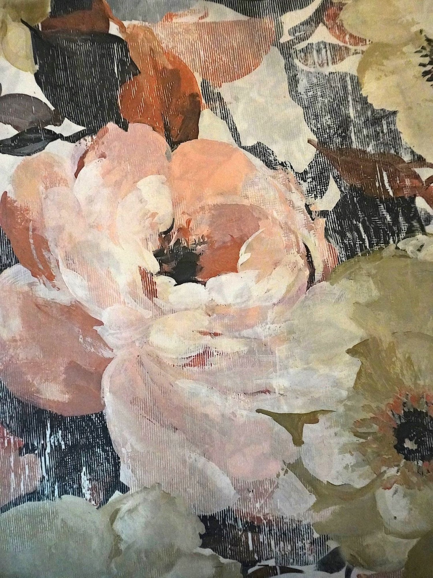 TARA Sparkling Homes Fiore Fresco Dove Brown Cotton 350 TC King Bedsheet with 2 Pillow Covers