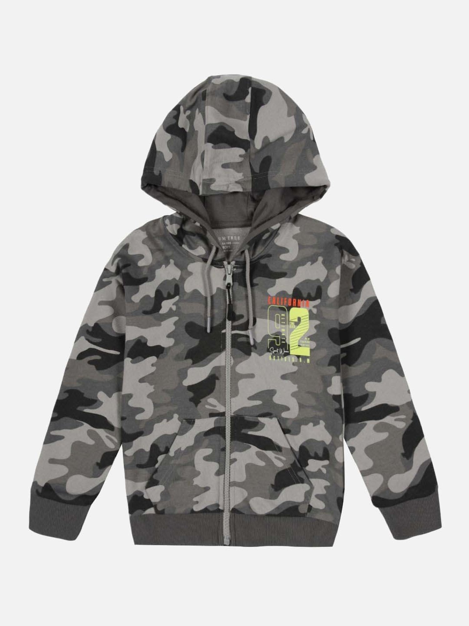 Allen Solly Junior Orange Cotton Regular Fit Full Sleeves Sweatshirt