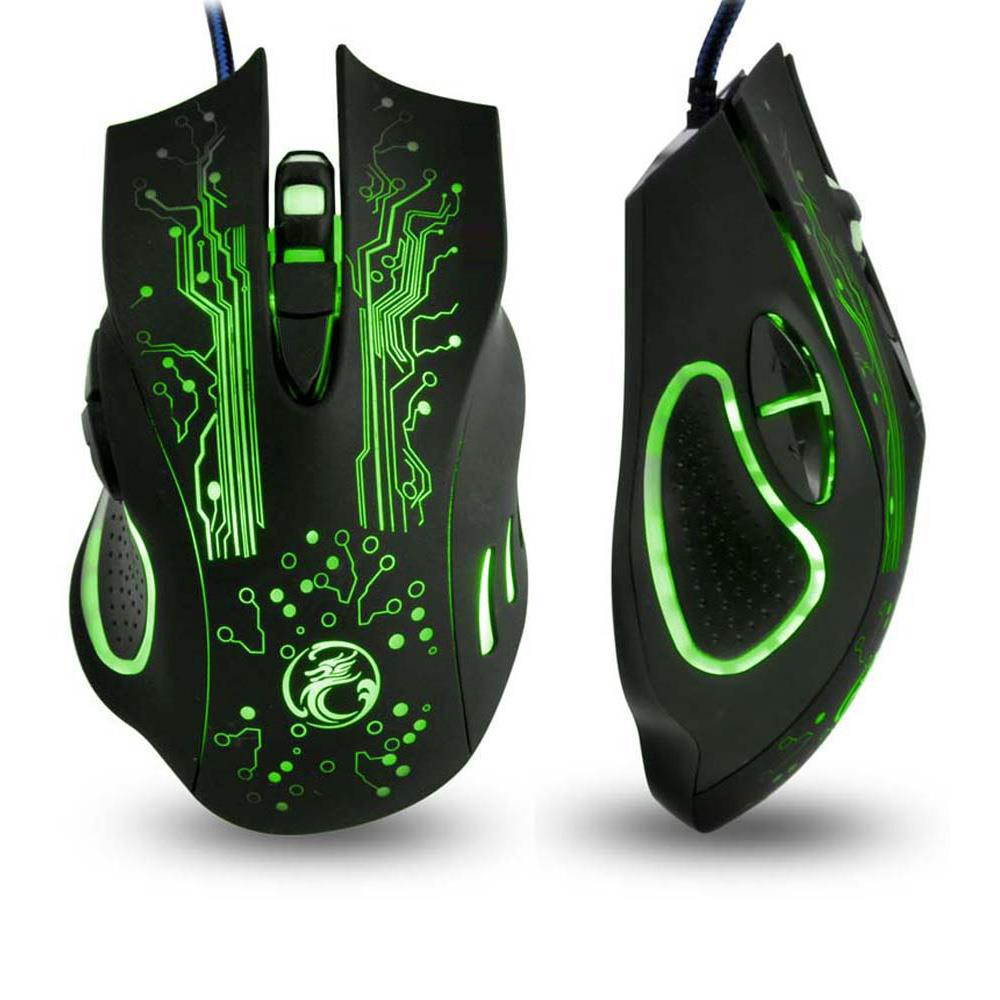 axGear Gaming Mouse USB Optical 5500 Dpi 6 Buttons Wired Mice for Gamer Computer 7 LED