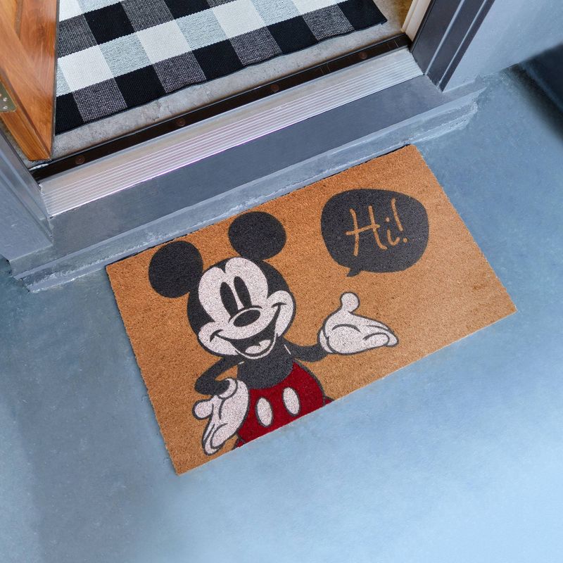 Mickey Mouse 2pk Hi and Welcome Coir Door Mats