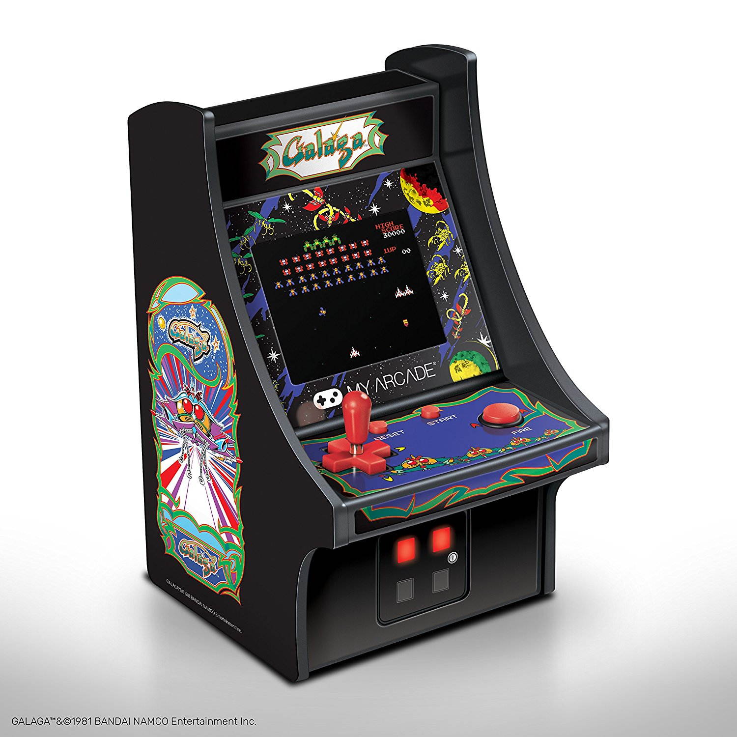 MY ARCADE BANDAI NAMCO GALAGA 6" Micro Arcade Machine Portable Handheld Video Game
