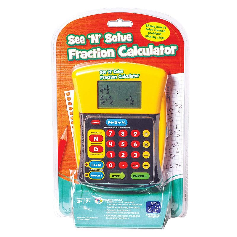 Educational Insights See & Solve Fraction Calculator