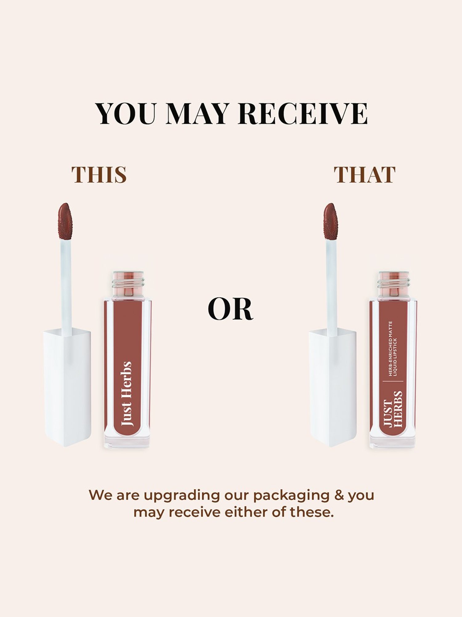 JUST HERBS Herb-Enriched Matte Liquid Lipstick Cinnamon Spice - 2 ml