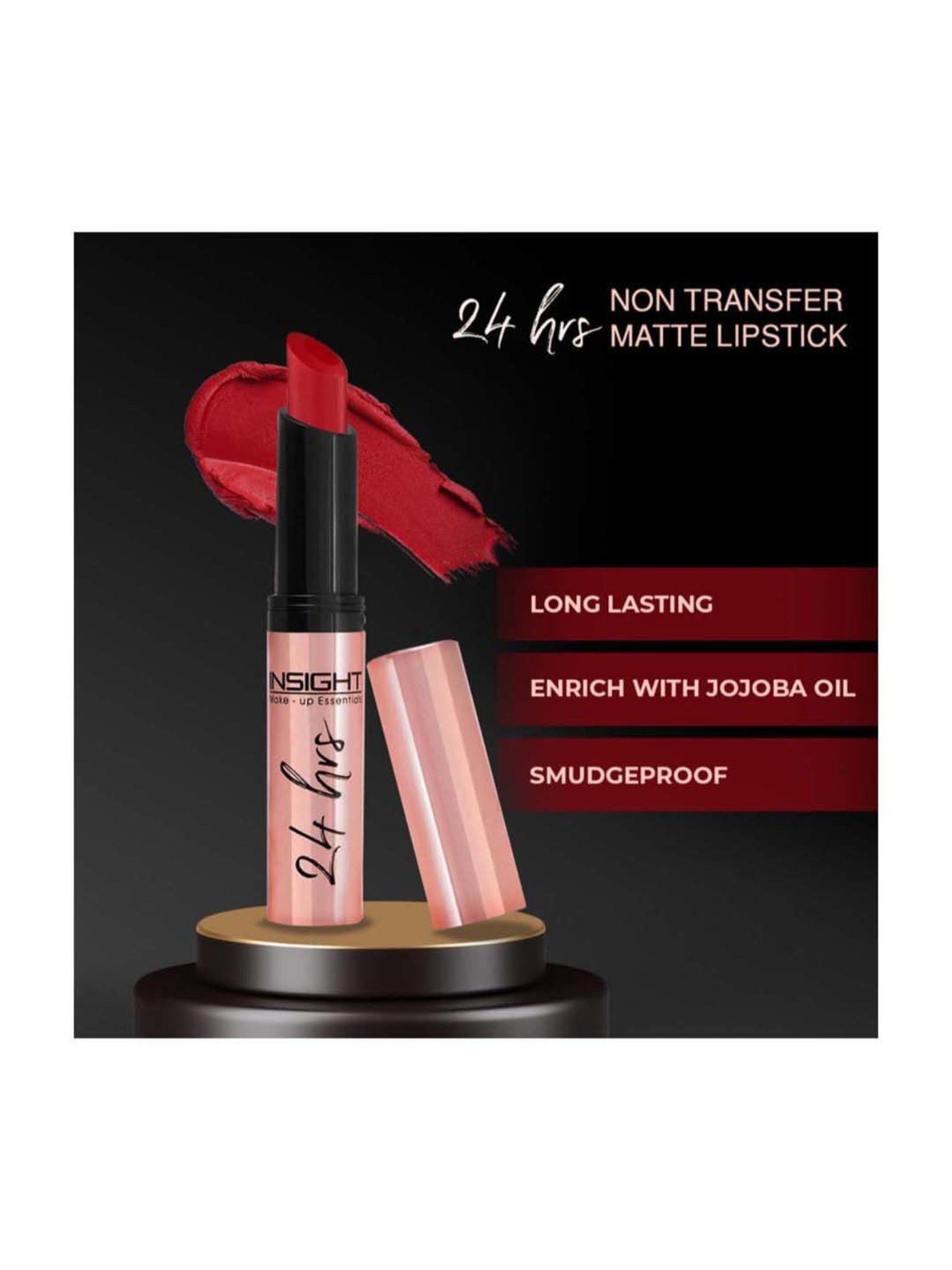 Insight Cosmetics 24 Hrs Non Transfer Matte Lipstick - Set of 3