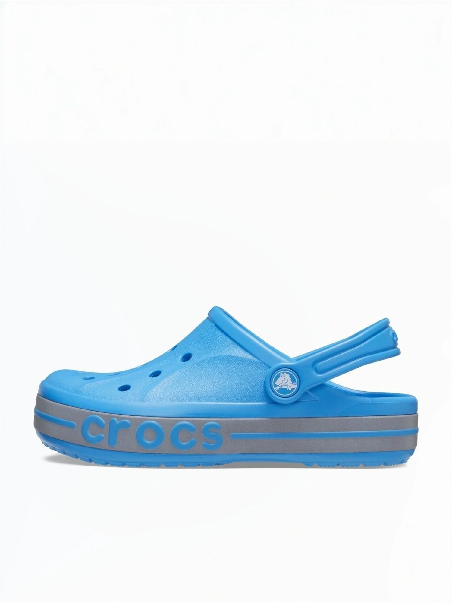 Crocs Kids Bayaband Ocean Blue Back Strap Clogs