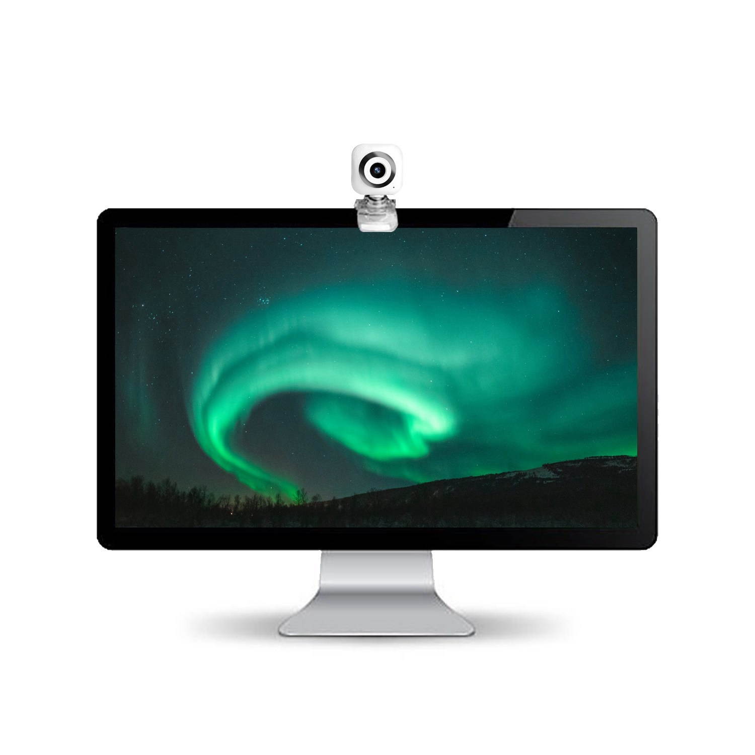 Webcam 1080P Computer Camera with Privacy Cover USB Connection Built-in Noise-reduction Microphone for Live Video